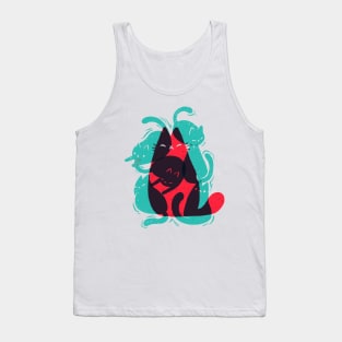 Cat shapes - Funny Cute Kitty - Modern Art Tank Top